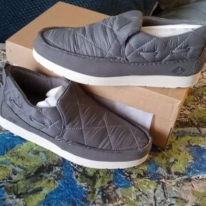 Sperry Moc Sider Nylon Grey Mens 7